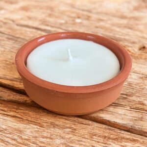 Dekoratif Hediyelik Soya Mum(WAX) Kil Kapta %100 Doğal Soya Mum , El Yapımı
